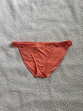 Aerie Coral Bikini Bottom with Ruffles on Waistband